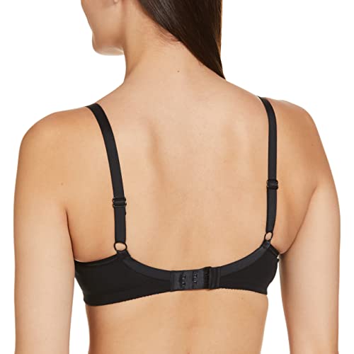 Enamor A042 Side Support Shaper Stretch Cotton Everyday Bra - Non-Padded, Wire-Free & High Coverage Black