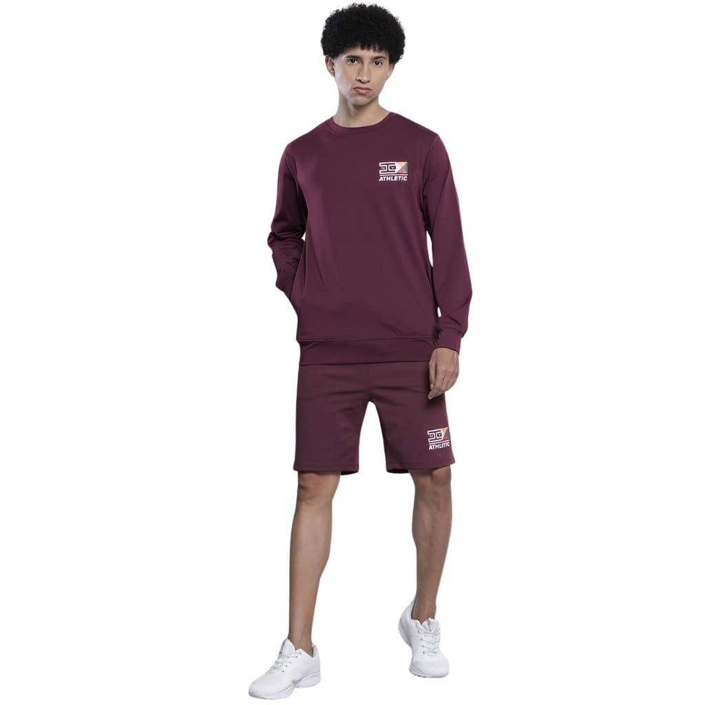 The Indian Garage Co Mens Regular Fit Polyester Spandex Placement Embroidery Crew Neck & Sweatshirt