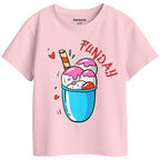 Bon Organik Girls Regular Fit T-Shirt (BON16107_Multi