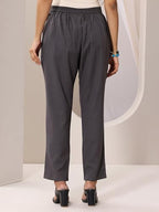 Libas WomenS Regular Trousers (Pl1601 Grey