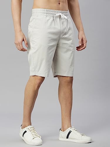 Thomas Scott Mens Solid Slim Fit Shorts Grey