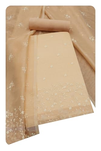 Soch Women Kota Shimmer Embroidered Unstitched Dress Material with Thread Work
