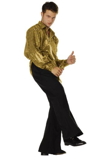 Disco Inferno Gold Shirt Adt M