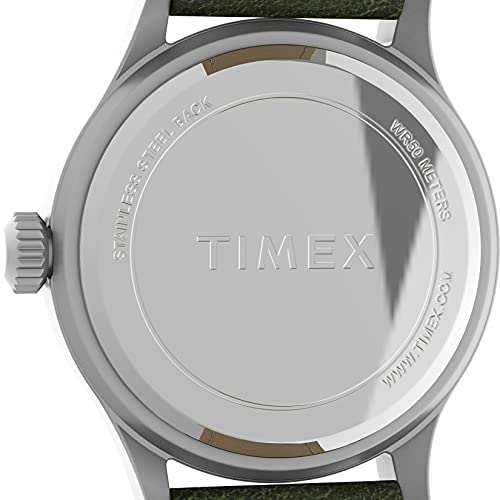 Timex Men's Expedition Scout 40mm Quartz Leather Strap, Green, 20 Casual Watch (Model: TW4B229009J)