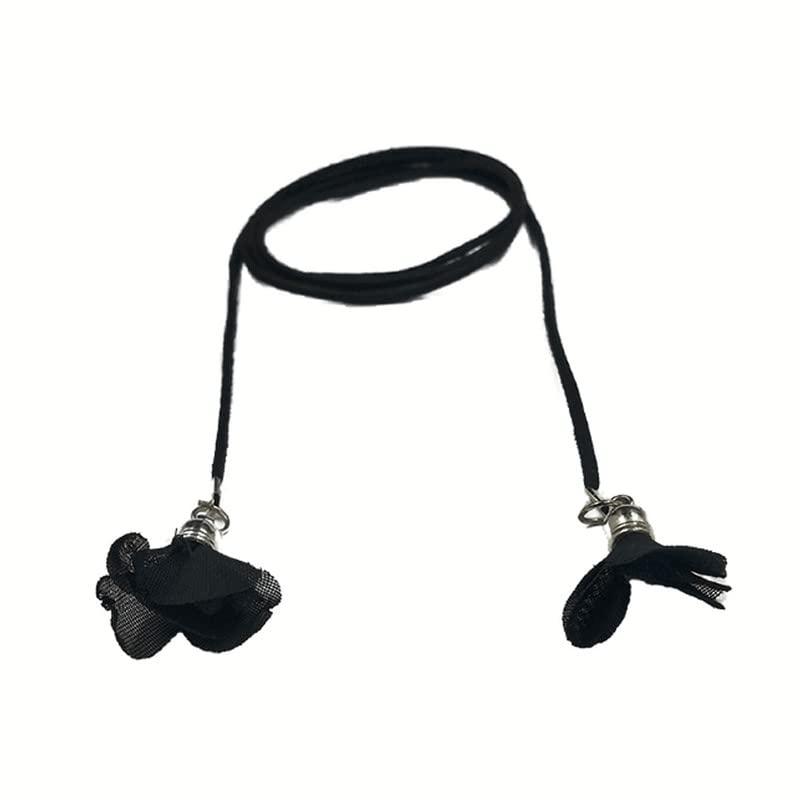 Ani Accessoriez Women Suede Belt/Cord For Skiny Girl/Women With Nylon Flowers (Black) 46