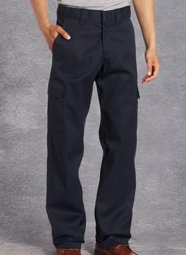 Dickies mens Relaxed Straight-fit Cargo work utility pants, Dark Navy, 40W x 34L US