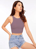 Greciilooks WomenS Ribbed Collared Spaghetti Half Sleeve Crop Tops For GirlS | Cardigan Plus Size Jeans Short Top For Women (M