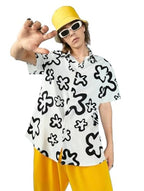 LookMark Mens Vibrant Printed Half Sleeve Loose Fit Casual Shirt in Cotton Blend  Perfect for Beach Days, Everyday Comfort, and