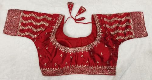 Pujia Mills WomenS Indian Ethnic Wear Designer Golden Zari Embroidery With Sequence Diamond Work Round Neck Half Sleeve Readyma