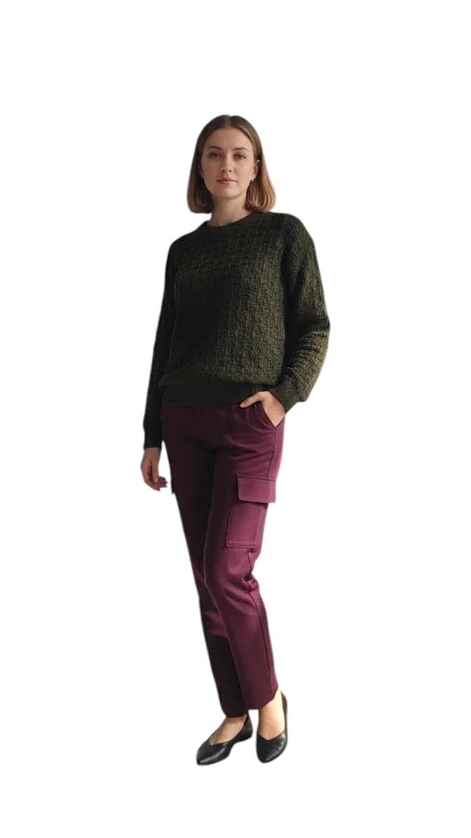 Aarika Womens Winter Wear Green Colour Solid Woolen Sweater-(S-L)-(St-W-Md-10-D-Green-M)