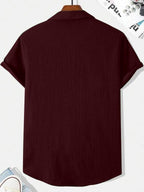 Funky Rich MenS Solid Modern Fit Shirt (3288- Maroon