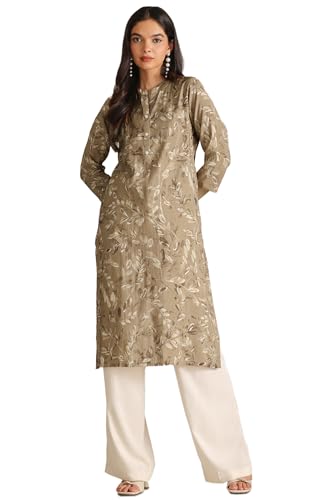Soch Women Muslin Botanical Straight Kurta (