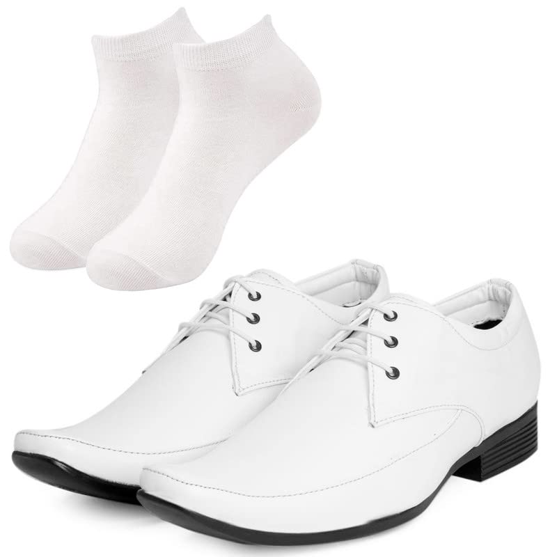 Vitoria Fashionable l Men Black Red Formal Shoes with White Socks/8 8