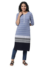 Aurelia Women'S Cotton Blend Geometric Kurta & Jegging (23Feas14267-702547_Blue