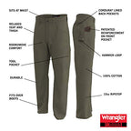 Wrangler Riggs Workwear mens Ripstop Carpenter jeans, Black, 44W x 30L US