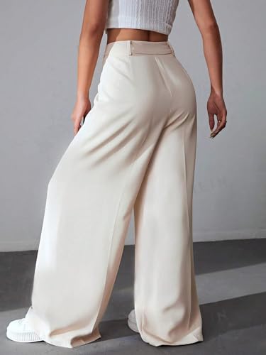 Greciilooks High Waist Trousers For Women  Flared Korean Style Formal Pants | Elegant Workwear For Office, College & Events Crea