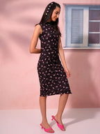Ketch WomenS Polyester Blend Knee-Length Dress (Khj6000549 Multicolor