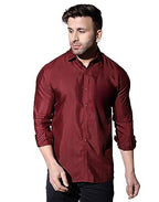 DHRUVI TRENDZ Mens Cotton Blend Mens Casual Shirt Regular Fit Western (DT-MS-6019_Red_2XL)
