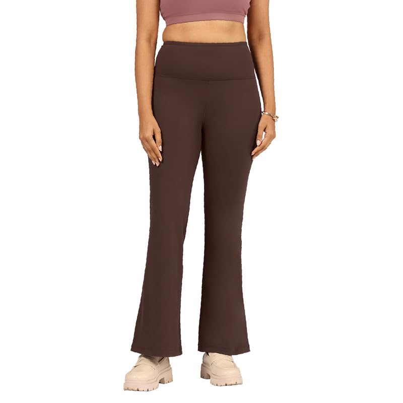 BlissClub Ultimate Flare Pants Lite Regular for Women Upto 54 ft | High Waist Trousers and Formal Pants for Office wear | Comfo