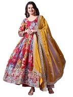 Fashion Basket Russian Silk Printed Dress For Women Pink