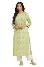 W For Woman Women'S Cotton Floral Regular Kurta (24Few10763-123519_Air Blue