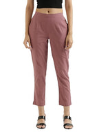 DIGITAL SHOPEE Womens Regular Fit Casual PantsRose Taupe |M