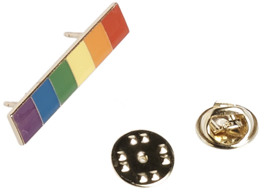 Gaysentials Lapel Pin, Rainbow Bar, 0.5 Ounce