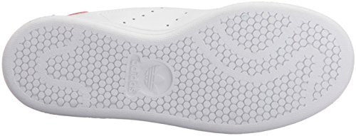 adidas Originals Boy's Stan Smith Sneaker, White/White/Pink, 6 Little Kid