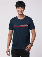 ADRO Mens Graphic Printed 100% Cotton T-Shirt - Regular Fit, Printed T-Shirts for Men (RN24-RAC-SB_Teal_S)