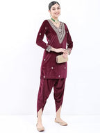 Ketch Polyester Womens Kurta&Pant&Dupatta (Khk3000442_Magenta