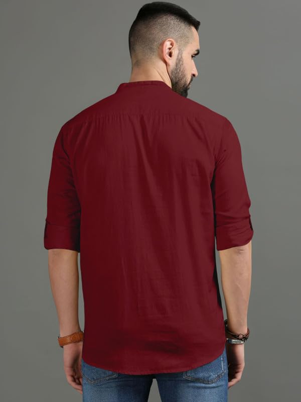 Royalscout MenS Cotton Polyester Blend Regular Fit Full Sleeve Kurta Perfect For Special Occasions, Family Events, Or Daily Eth