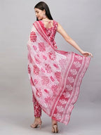 ANNI DESIGNER Womens Rayon Blend Straight Printed Kurta with Pant & Dupatta (Ball-Pink-RMS_L_Pink_Large)
