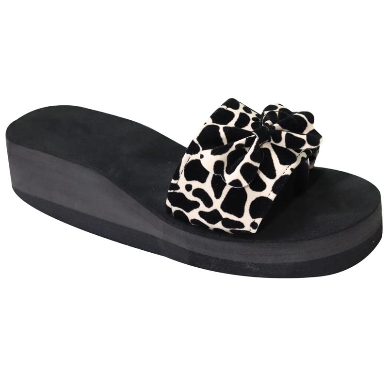 Bhains Ki Ankh Ortho Comfort Heel with Tie Design Slipper for Women Size 7 7