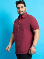 Bigbanana Plus Size MenS Regular Fit Solid Shirt