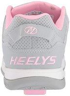 HEELYS Unisex-Child Voyager Tennis Shoe, Grey/Light Pink, 7 Big Kid