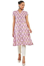 Soch Women'S Cotton Blend Floral Regular Kurta (Cws3Ku0824A_Pink_Xl)