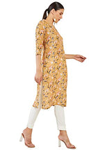 Soch Women Yellow Crepe Printed Kurta