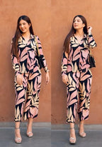 ANNI DESIGNER Womens Cotton Blend Printed Ethnic Co-ord Set (Badima Black_M_Black_Medium)