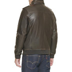 Levi's Men's Faux Leather Aviator Bomber Jacket (Regular & Big & Tall Sizes), Dark Brown/Sherpa Lined, XS