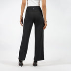 BlissClub Ultimate Wide Lite for Women Above 55 ft Tall | High Waist Trousers and Formal Pants for Office wear | Comfortable fi