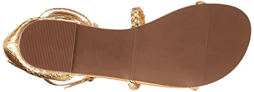 Ellie Shoes Inc Women's Braid Rope Sandal Gold Size 10