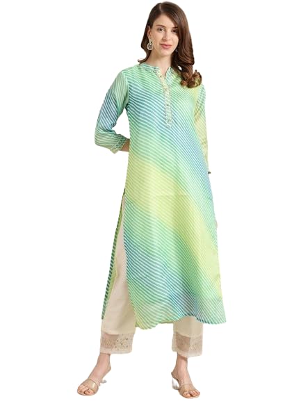 Varanga Women'S Cotton Kurta (Vkur112510601-M_Green