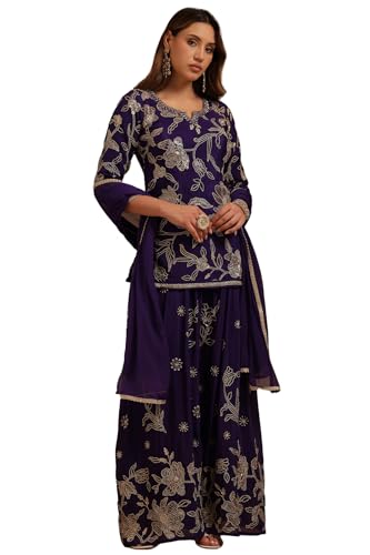Soch Women Viscose Blend Embroidered Suit Set Sequins