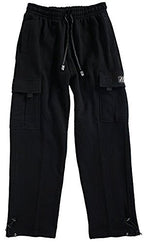 Pro Club Men's Heavyweight Fleece Cargo Pants, Large, Black