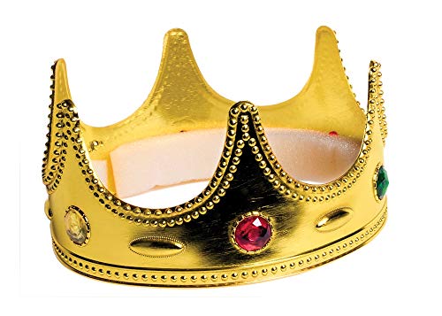 Forum Novelties Party Supplies Regal Queen Costume Crown - One Size, 7.3 x 7 x 3.5