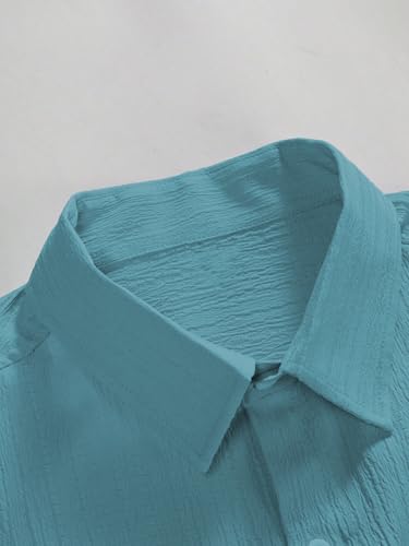 Tagdo MenS 2-Piece Summer Outfit - Short-Sleeve Shirt And Matching Shorts