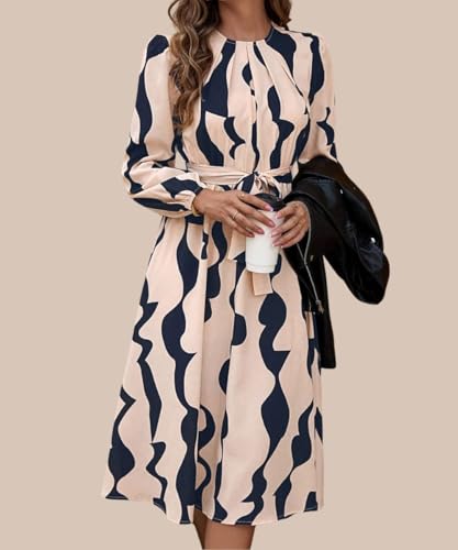 Leriya Fashion Rayon Fit and Flare Below The Knee Women Dress (LF-WD1221_Beige
