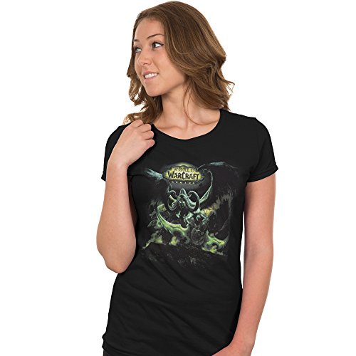 JINX World of Warcraft: Legion Lord Outland Women's Gamer Graphic T-Shirt, Black, Medium