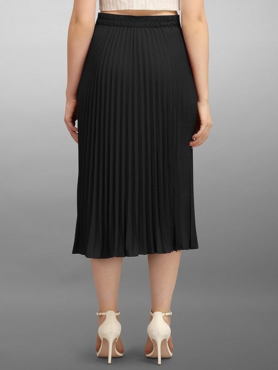Kzully | Chic Midi Skirts Elegant Ensembles For Women & Girls Black