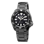 SEIKO SRPD65 Automatic Watch for Men - 5 Sports - Black Dial, Day/Date Calendar, LumiBrite Hands and Markers, and Rotating Bezel